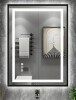 Elevatehome Framed Front & Back LED Lighted Anti-Fog Tempered Glass Wall Bathroom Vanity Mirror - 28" x 20" New In Box $299