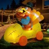 VIVOHOME 6 ft. Long Thanksgiving Inflatable LED Lighted Turkey Driving Corn Car New In Box $199