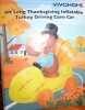 VIVOHOME 6 ft. Long Thanksgiving Inflatable LED Lighted Turkey Driving Corn Car New In Box $199 - 2