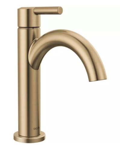 Delta Faucet Nicoli&reg; Single Handle Monoblock Bathroom Sink Faucet in Brilliance&reg; Champagne Bronze New In Box $299
