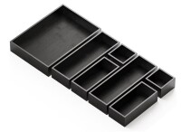 SpaceAid 7-Piece Bamboo Drawer Organizer Set &ndash; Multi-Use Divider Bins for Kitchen, Bathroom, Office, and Makeup Storage, Black / SinkSide 30x30 cm Sink Mat, Silicone New In Box Assorted $79