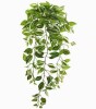 Nearly NaturalIndoor 32 Purple Heart Evergreen Hanging Artificial Plant (Set of 2) / August Grove&reg; 2 Pack 24 Inch Farmhouse Artificial Olive Branch Tear Drop Wreaths, Faux Greenery Swag with Burlap Bow for Front Door, Porch Railings, and Indoor Wall Decor
