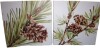 Loon Peak&reg; Simple Pine Cone I - 2 Piece Wrapped Canvas Graphic Art Set, 16" x 16" New In Box $199 - 2