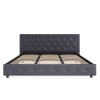 DHP Dakota Upholstered Platform Bed, King, Gray Faux Leather, (2 Boxes), New in Box $499