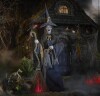 Home Accents 6' Colour Changing Animated LED Nightshade Witch with LifeEyes LCD Eyes, Halloween Animatronic Prop, New in Box $799