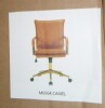 Latitude Run Dareece Leather Task Chair with Padded Arms, Camel, New in Box $399 - 2