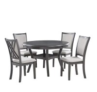New Classic Furniture Amy Gray Transitional Dining Room Set with Round Table New in Box $899