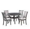 New Classic Furniture Amy Gray Transitional Dining Room Set with Round Table New in Box $899