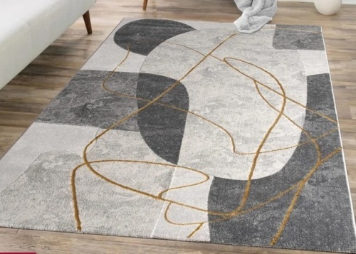Wrought Studio Meriel Abstract Machine Woven Area Rug 6'7" x 9'6" New $399