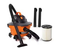 RIDGID 6 Gal. 3.5 Peak HP NXT Shop Vacuum Wet Dry Vac with General Debris Filter, Locking Hose and Attachments HD0600 On Working $199