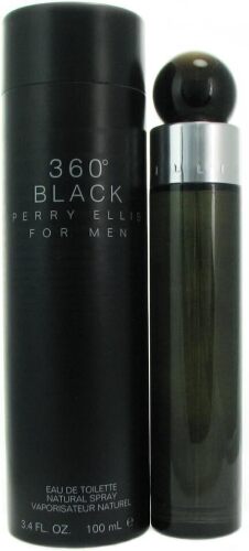 Perry Ellis 360 Black For Men Eau De Toilette Spray 3.4 Oz New In Box $99