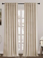 Mercer41 Aikens Blackout Rod Pocket and Back Tab Curtain Panel (Set of 2), 132cm x 243cm New in Box $89