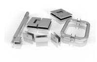Glass Warehouse 78 in. Glass Hinged Hardware Pack in Brushed Nickel with Handle New In Box $299