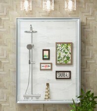 Winston Porter 26in.x30in. Cyrille Recessed & Surface Framed Medicine Cabinet with Mirror and Shelves New in Box $399