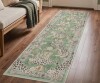 Bungalow Rose Allandale Leopard Print Green Machine Washable Area Rug With Non-Slip Backing, Runner 2' x 6' $199