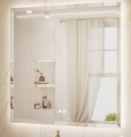 Latitude Run&reg; Beveled LED Backlit Bathroom Vanity Mirror, 36" x 36" New In Box $399