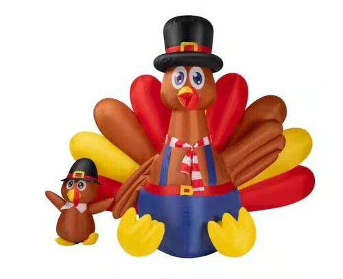 VIVOHOME 7.5 ft. Long Thanksgiving Inflatable LED Lighted Turkey / VIVOHOME 7 ft. Long Thanksgiving Inflatable LED Lighted Turkey Inside Pumpkin New In Box Assorted $199
