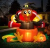 VIVOHOME 7.5 ft. Long Thanksgiving Inflatable LED Lighted Turkey / VIVOHOME 7 ft. Long Thanksgiving Inflatable LED Lighted Turkey Inside Pumpkin New In Box Assorted $199 - 2