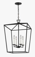Sand & Stable&trade; Finnegan 4-Light Dimmable Steel Lantern Chandelier New In Box $399