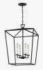 Sand & Stable&trade; Finnegan 4-Light Dimmable Steel Lantern Chandelier New In Box $399