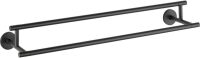 Delta Towel Rack | 24 Inch Matte Black Double Bar for Kitchen or Bathroom Towels | Trinsic Accessories New In Box $99