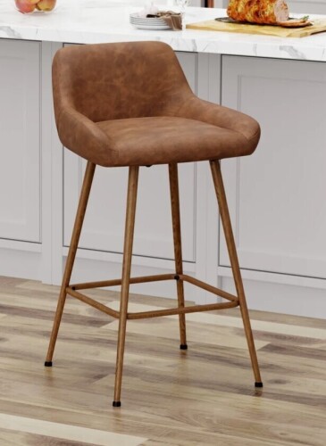 Williston Forge Upholstered Counter Stool With Metal Frame New In Box $299