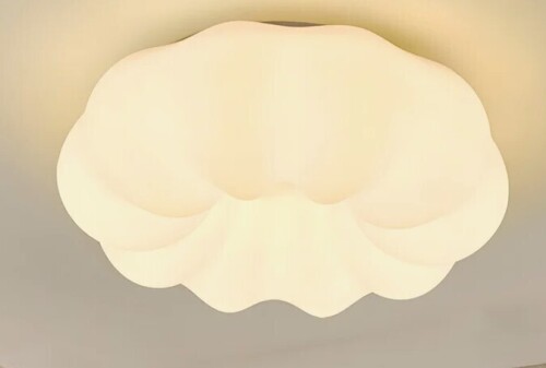 Ivy Bronx 17.72" Pumpkin Cloud LED Flush Mount Ceiling Light Dimmable with Remote Control $199