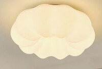Ivy Bronx 17.72" Pumpkin Cloud LED Flush Mount Ceiling Light Dimmable with Remote Control $199