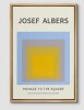 IDEA4WALL Abstract Vibrant Color Blocks " Yellow And Blue Transparent Squares " by Josef Albers, 36" H x 24" W x 1.5" D New in Box $199