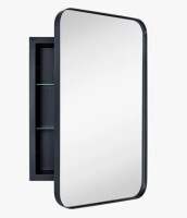 Latitude Run&reg; Haslem Recessed Framed Medicine Cabinet with Mirror and Adjustable Shelves, 24" H x 16" W x 4.96" D New In Box $299