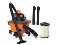 RIDGID 6 Gal. 3.5 Peak HP NXT Shop Vacuum Wet Dry Vac with General Debris Filter, Locking Hose and Attachments HD06001 On Working $199
