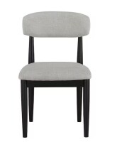 Steve Silver Magnolia Gray Polyester Cushioned Black Side Chair New In Box $299