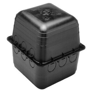 Oatey 34087 - 6.5 in. H X 13 in. W X 13 in. L Black Tub Box New in Box