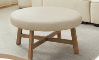 Ebern Designs 33.1" Round Leather Coffee Table New In Box $299