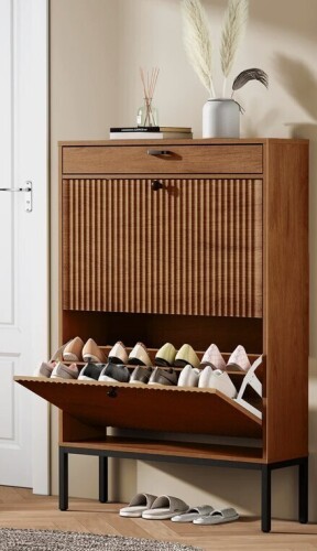 Latitude Run&reg; Arona Modern Minimalist Style Large Capacity Shoe Cabinet New In Box $399