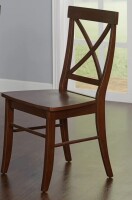 Dovecove Bellmead Solid Wood Cross Back Side Chair New Open Box $399