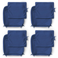 Latitude Run&reg; 8-Piece Outdoor Patio Replacement Back/Seat Cushion Cover With Non-Slip Bottom -Blue New In Box $299