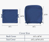 Latitude Run&reg; 8-Piece Outdoor Patio Replacement Back/Seat Cushion Cover With Non-Slip Bottom -Blue New In Box $299 - 2