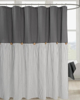 Gracie Oaks Daeb Shower Curtain / Zenna Home Adjustable Curtain Tension Rod, No Drill Expandable Tension Window Rod, Easy Installation, Rental Friendly, 51 - 120 Inches, White New In Box Assorted $79