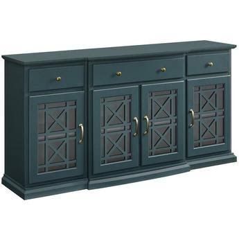Walker Edison Landon 60-Inch Tiered Fretwork Sideboard TV Stand New in Box $1299