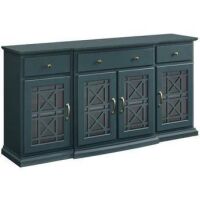 Walker Edison Landon 60-Inch Tiered Fretwork Sideboard TV Stand New in Box $1299