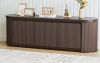 Ivy Bronx Mid Century Modern Fluted TV Stand 70 65 60 inch Media Console Cabinet with 3 Door Storage New Shelf Pull $699