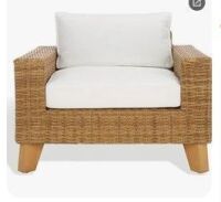 Safavieh Margarita Wicker Patio Chair- CPT2101B New in Box $799