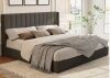 Wade Logan Charoletta Queen Modern Upholstered Platform Bed with Grid Tufted Headboard New in Box $499