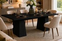 Garvee Modern Farmhouse 71" Rectangular Dining Table for 6-8 &ndash; Heavy-Duty Wooden Table &ndash; Sturdy Legs New Shelf Pull $499