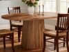 Millwood Pines 55 Inch Oval Dining Table With Wood Base in Walnut New in Box $499