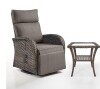Beford Dual-Adjust Swivel Outdoor Recliner Chair and Table 2 Piece Set New $799
