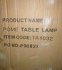 Lucas & McKearn Pome 1-Light Table Lamp in Cream, Putty Striped w/Gold .New in Box $399 - 2
