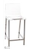 Fox Hill Trading Pure Decor 24" Acrylic Metal Counter Stools in Clear New in Box $799
