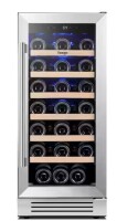 Yeego Single Zone 15 in. 33-Bottles Built-In/Freestanding Wine Cooler Refrigerator 40-65&deg;F Frost-Free in Stainless Steel New in Box $699